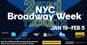 Broadway Week – 2 ingressos pelo preço de 1 – 19 de janeiro a 05 de fevereiro de 2016