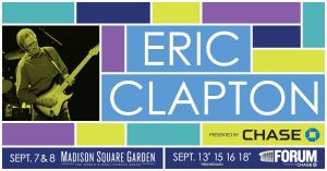 Eric Clapton irá se apresentar no Madison Square Garden nos dias 07 e 08 de setembro