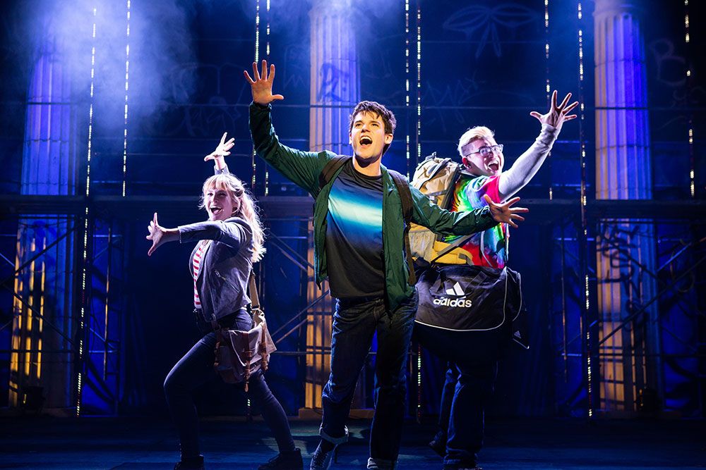 The Lightning Thief The Percy Jackson Musical Kristin Stokes Chris McCarrell Jorrel Javier. Photo by Jeremy Daniel